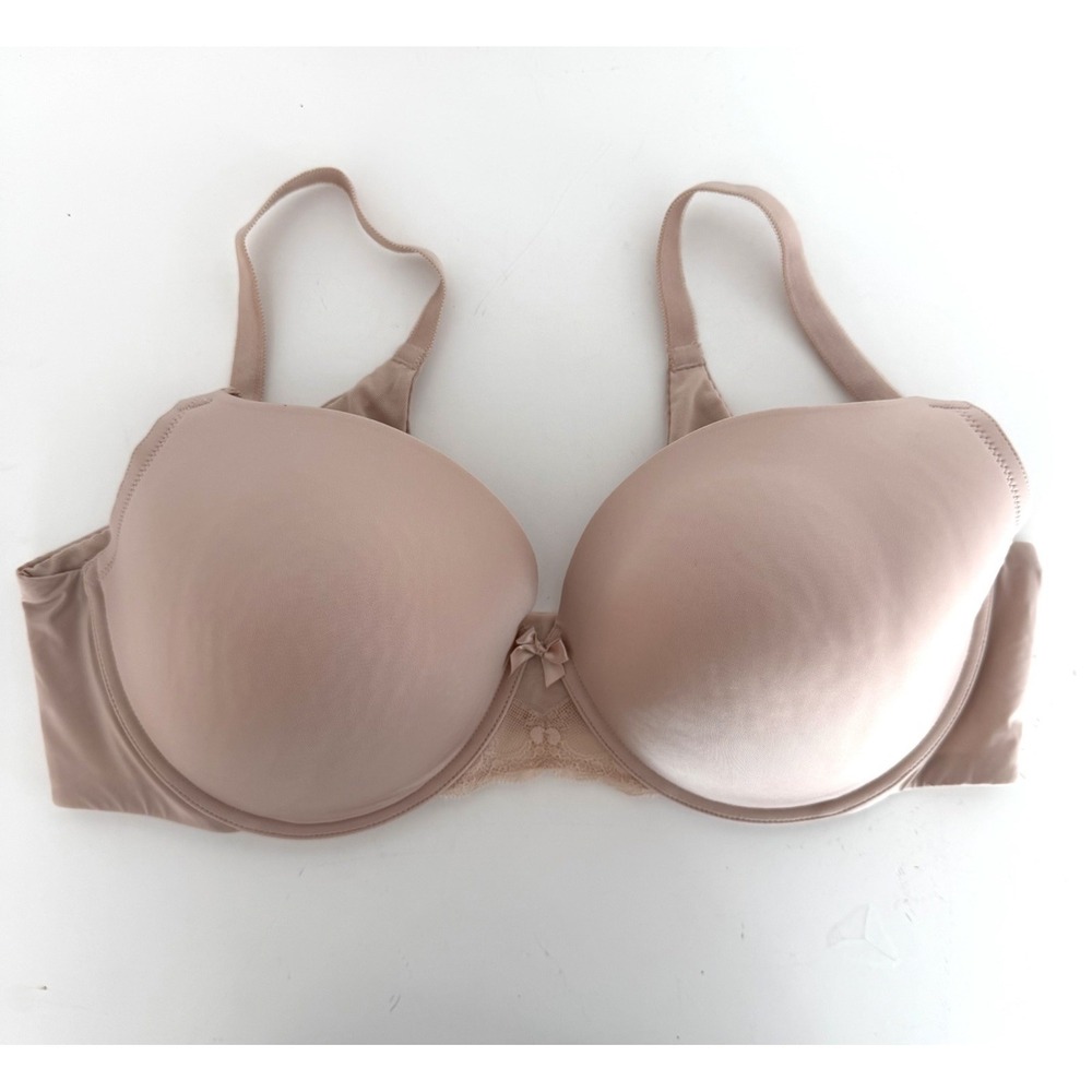 Torrid Curve Bra 42D Beige Underwire 11576799 Molded Cup Adjustable Smoothing